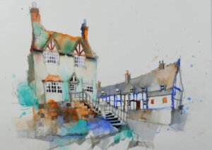 Tombow brush pens for tone and shade — urban sketching by Mike Mills