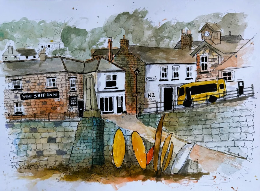 Painting of Mousehole Harbour, Cornwall